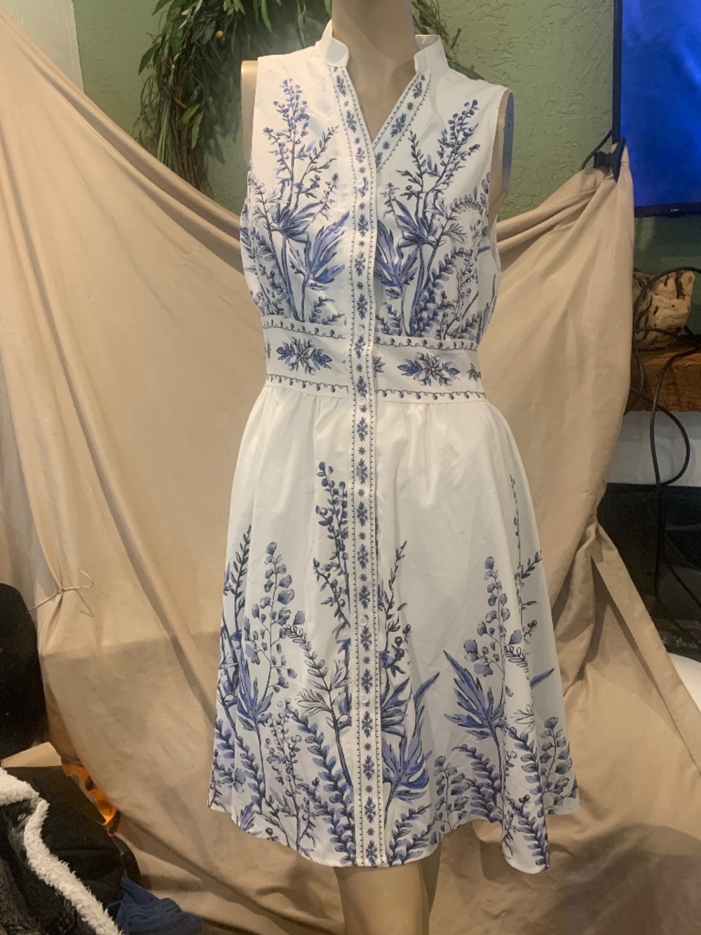 Cupshe Floral watercolor sleeveless mini